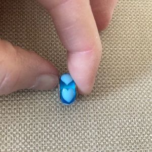 Pandora blue heart Murano bead